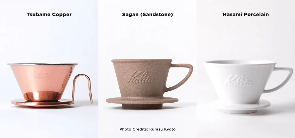 Kalita Wave Tsubame Copper, Kalita Wave Sagan Sandstone, Kalita Wave Hasami Porcelain